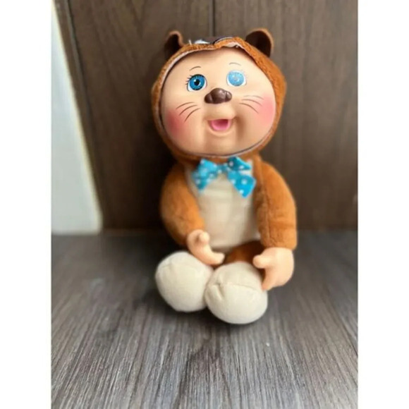 Vintage CPK Cabbage Patch Kids Plush Bear Costume Doll‎ with Blue Polka Dot Bow - Picture 1 of 7